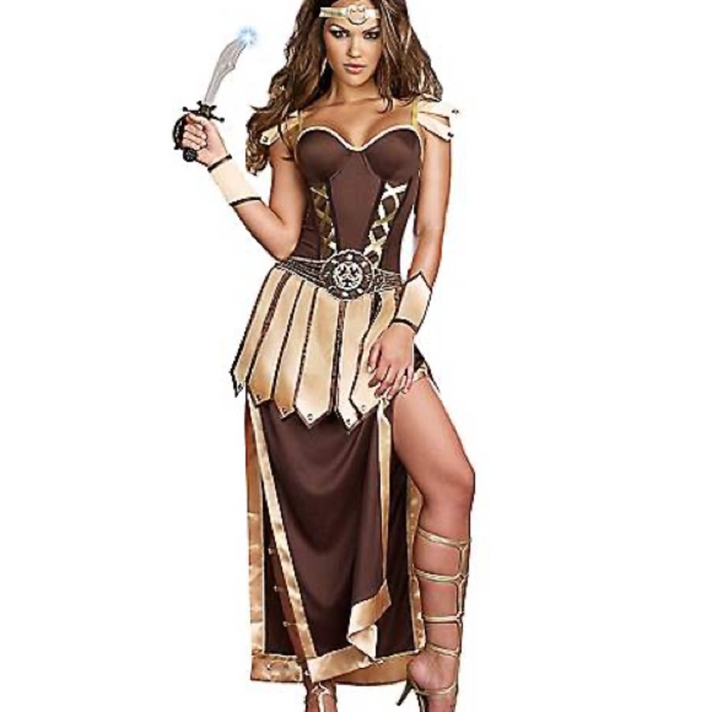 Dreamgirl Trojan Warrior Time Period Halloween Costume Adult Size Large - Picture 8 of 8